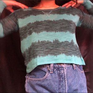 Green stripe patterned shirt